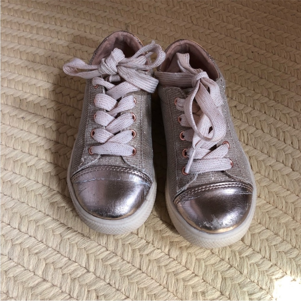 Cynthia Rowley Shimmering Silver Kids Sneakers